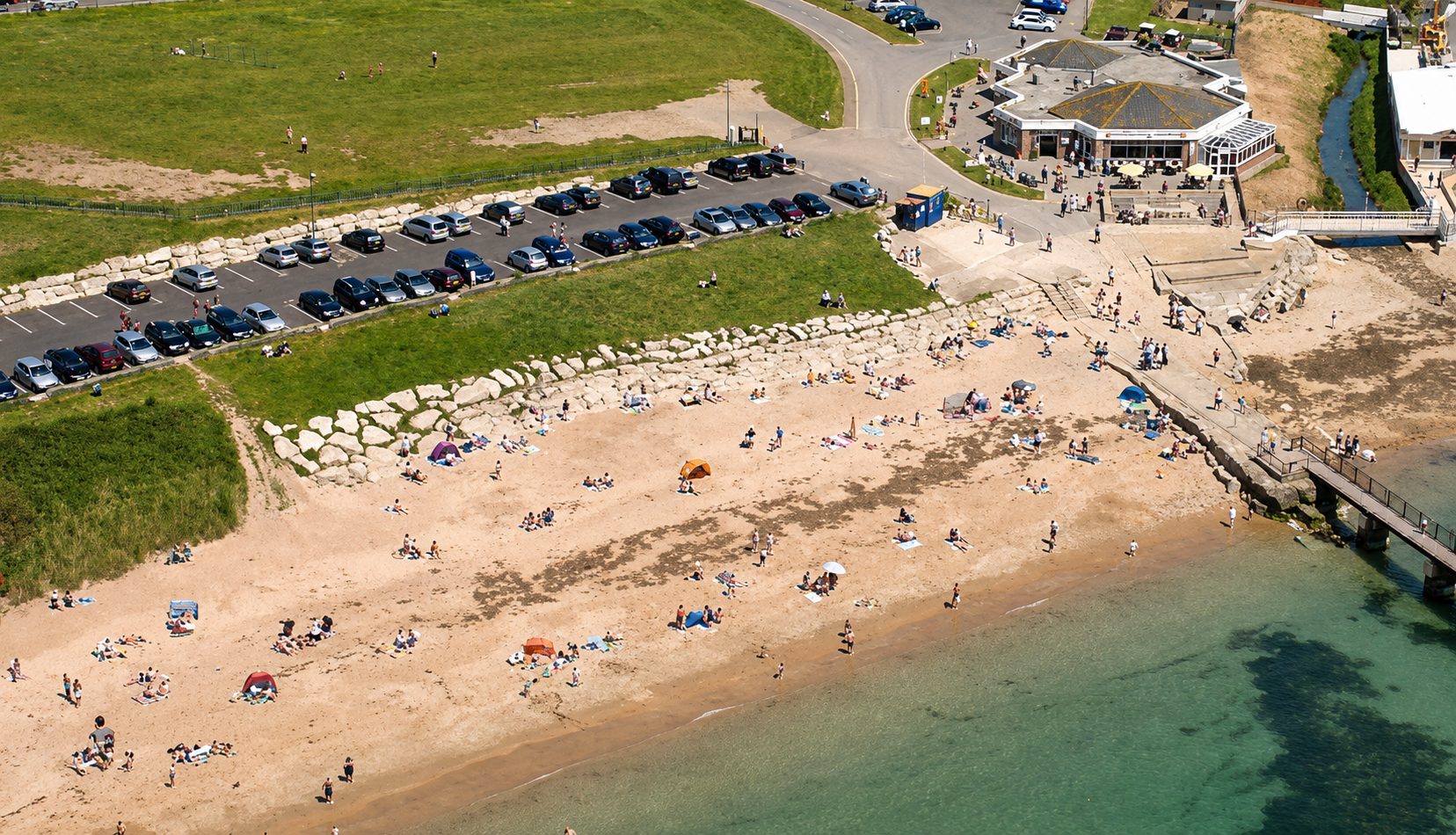 The car park beside The Beachside at Bowleaze Cove