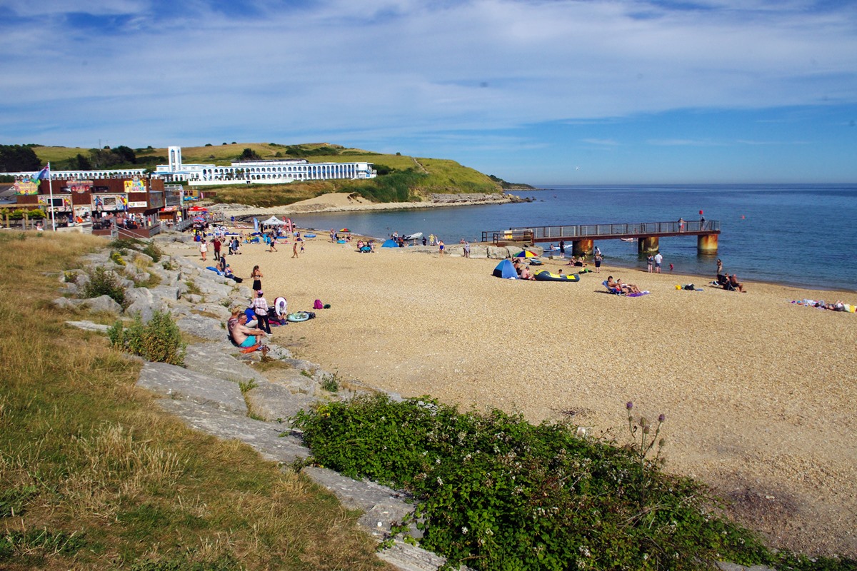 Bowleaze Cove beach and sea view